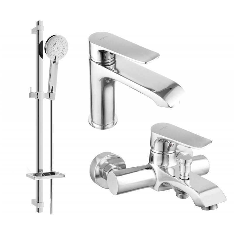 Mexen Pecos DQ40 Badewannen-Set, Chrom - 72703DQ40-00