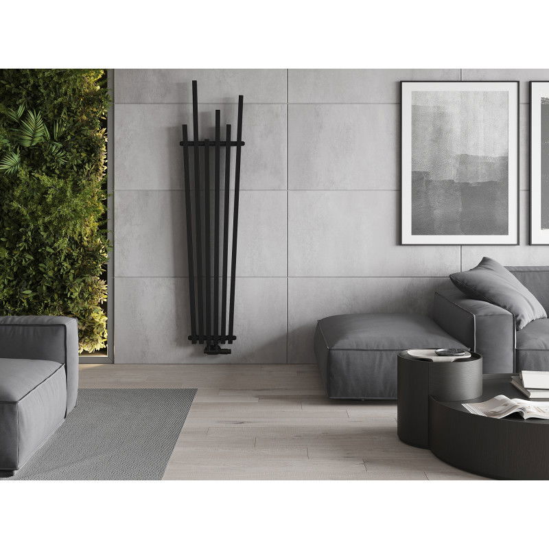 Mexen Omaha dekorativer Heizkörper 1800 x 420 mm, 655 W, schwarz - W208-1800-420-00-70