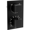 Mexen Cube batteria termostatica vasca-doccia a 2 uscite, nera - 77502-70
