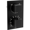 Mexen Cube thermostatic 2-outlet bath-shower faucet, black - 77502-70