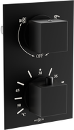 Mexen Cube batteria termostatica vasca-doccia a 2 uscite, nera - 77502-70