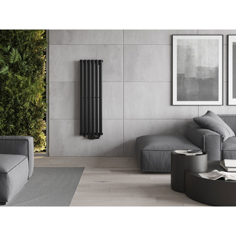 Mexen Oregon dekorativ radiator 1200 x 360 mm, 417 W, svart - W202-1200-350-00-70