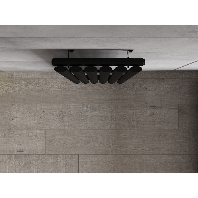 Mexen Oregon dekorativni radiator 1800 x 360 mm, 604 W, črna - W202-1800-350-00-70