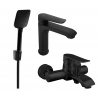 Mexen Pecos R62 Badewannen-Set, schwarz - 72703R62-70