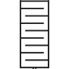 Mexen Orlando dekoratiivne radiaator 1380 x 600 mm, 445 W, must - W207-1380-600-00-70