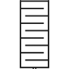 Mexen Orlando dekorativer Heizkörper 1380 x 600 mm, 445 W, schwarz - W207-1380-600-00-70