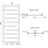 Mexen Orlando dekoratiivne radiaator 1380 x 600 mm, 445 W, must - W207-1380-600-00-70