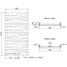 Mexen Provo dekoratiivne radiaator 1125 x 600 mm, 799 W, must - W209-1125-600-00-70