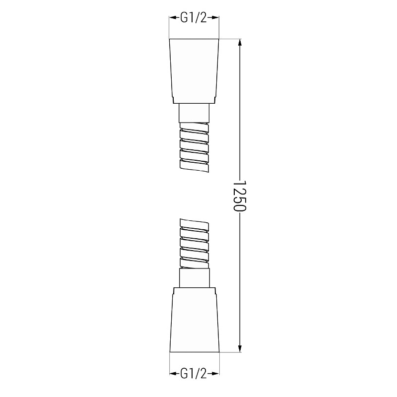 Mexen dušivoolik 125 cm, kroom - 79435-00