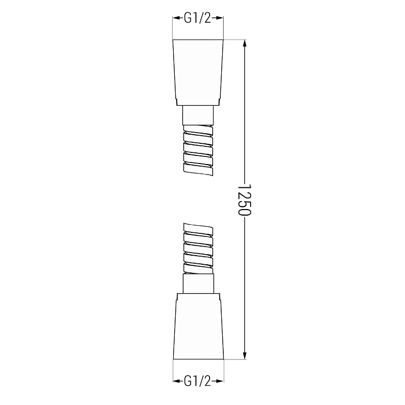 Mexen shower hose 125 cm, chrome - 79435-00