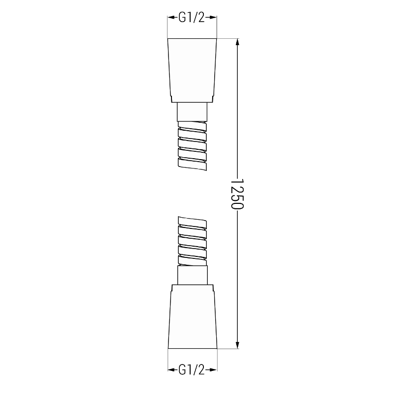 Mexen wąż prysznicowy 125 cm, chrom - 79435-00