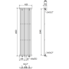 Mexen Tulsa grzejnik dekoracyjny 1600 x 420 mm, 613 W, czarny - W219-1600-420-00-70