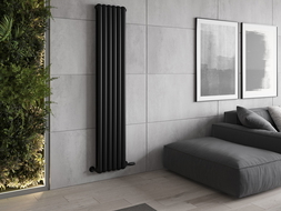 Mexen Kent dekorativer Heizkörper 1882 x 380 mm, 1392 W, schwarz - W216-1882-380-00-70