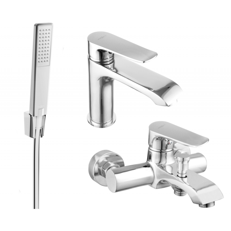 Mexen Pecos R72 Badewannen-Set, Chrom - 72703R72-00