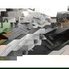 Mexen Andres Granitspüle 1,5-Becken mit Abtropffläche und Küchenarmatur Aster, schwarz/silber - 6515-73-73450-07-B