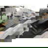 Mexen Andres Granitspüle 1,5-becken mit Abtropffläche und Küchenarmatur Aster, schwarz/silber - 6515-73-73450-57-B