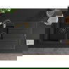 Mexen Andres Granitspüle 1,5-becken mit Abtropffläche und Küchenarmatur Aster, schwarz/silber - 6515-73-73450-57-B