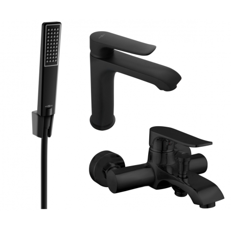 Mexen Pecos R72 badkarsset, svart - 72703R72-70