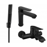 Mexen Pecos R72 Bathtub Set, Black - 72703R72-70