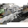 Mexen Andres Granitspüle 1,5-kammerig mit Abtropffläche und Küchenarmatur Aster, schwarz - 6515-77-73450-57-B