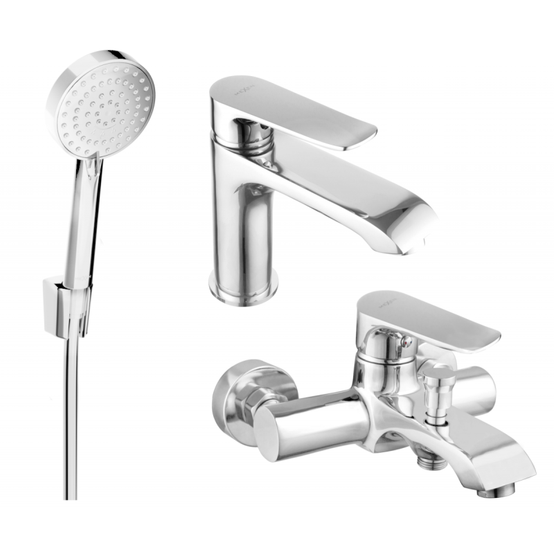 Mexen Pecos R75 conjunto de baño, cromo - 72703R75-00