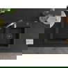 Mexen Tomas granite sink 2-bowl with Aster kitchen tap, black - 6516-77-73450-07-B