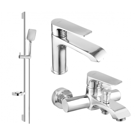 Mexen Pecos DS62 conjunto de baño, cromo - 72703DS62-00