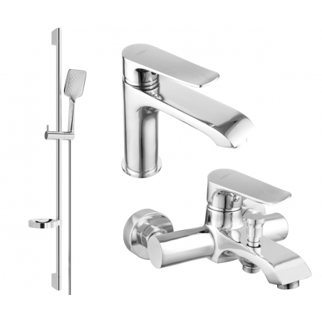 Mexen Pecos DS62 zestaw wannowy, chrom - 72703DS62-00