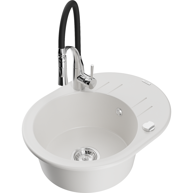 Mexen Kevin νεροχύτης γρανίτης με 1 θάλαμο με επιφάνεια στραγγίσματος και