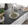 Mexen Kevin 1-bowl granite sink with drainer and kitchen tap Aster, beige - 6517-69-73450-57-B