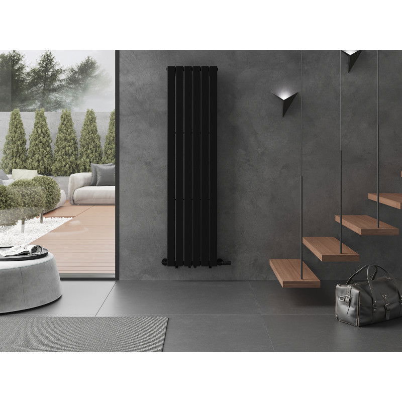 Mexen Boston dekorativ radiator 1800 x 452 mm, 888 W, svart - W213-1800-452-00-70