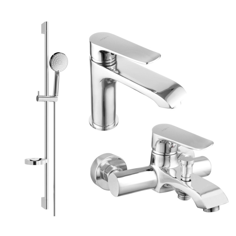 Mexen Pecos DS75 vannikomplekt, kroom - 72703DS75-00