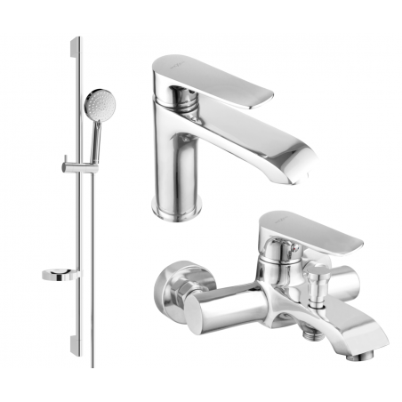 Mexen Pecos DS75 vannikomplekt, kroom - 72703DS75-00