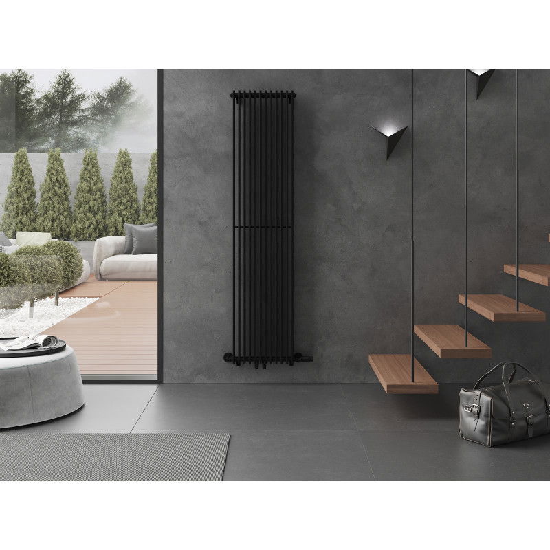 Mexen Kansas decorative radiator 1800 x 420 mm, 1242 W, black - W204-1800-420-00-70