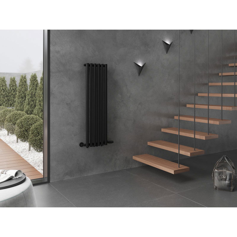 Mexen Nevada radiador decorativo 1200 x 360 mm, 483 W, negro - W201-1200-360-00-70