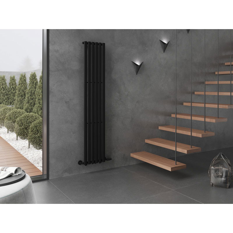 Mexen Oregon decoratieve radiator 1800 x 360 mm, 604 W, zwart - W202-1800-350-00-70