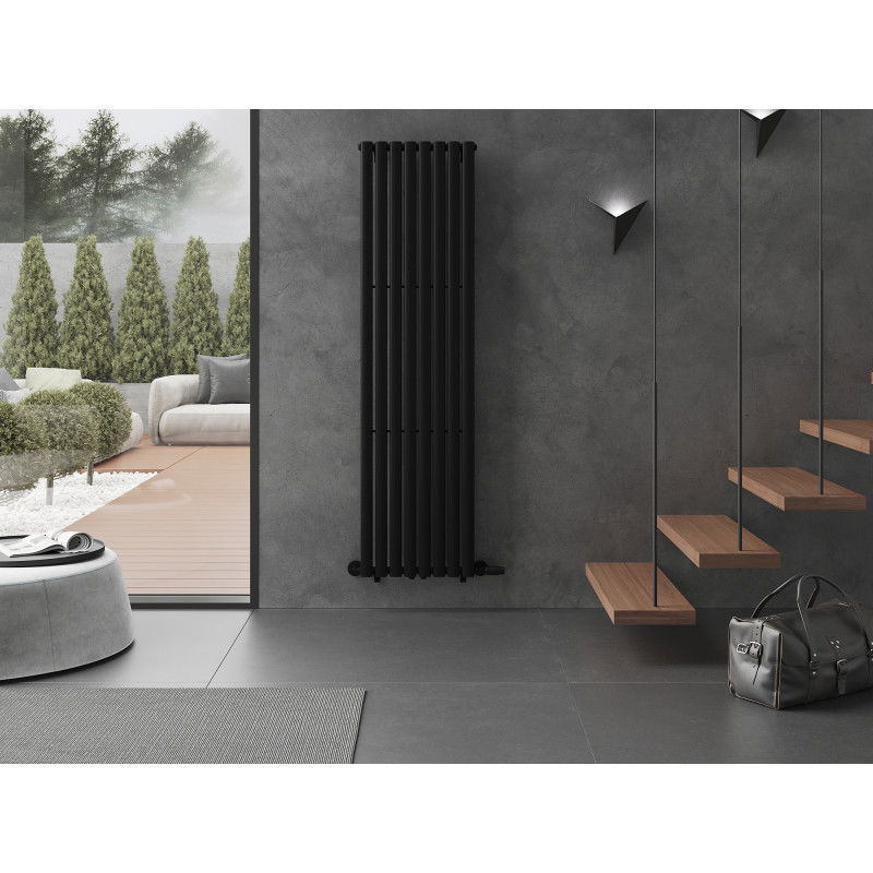 Mexen Oregon dekorativer Heizkörper 1800 x 480 mm, 805 W, schwarz - W202-1800-490-00-70