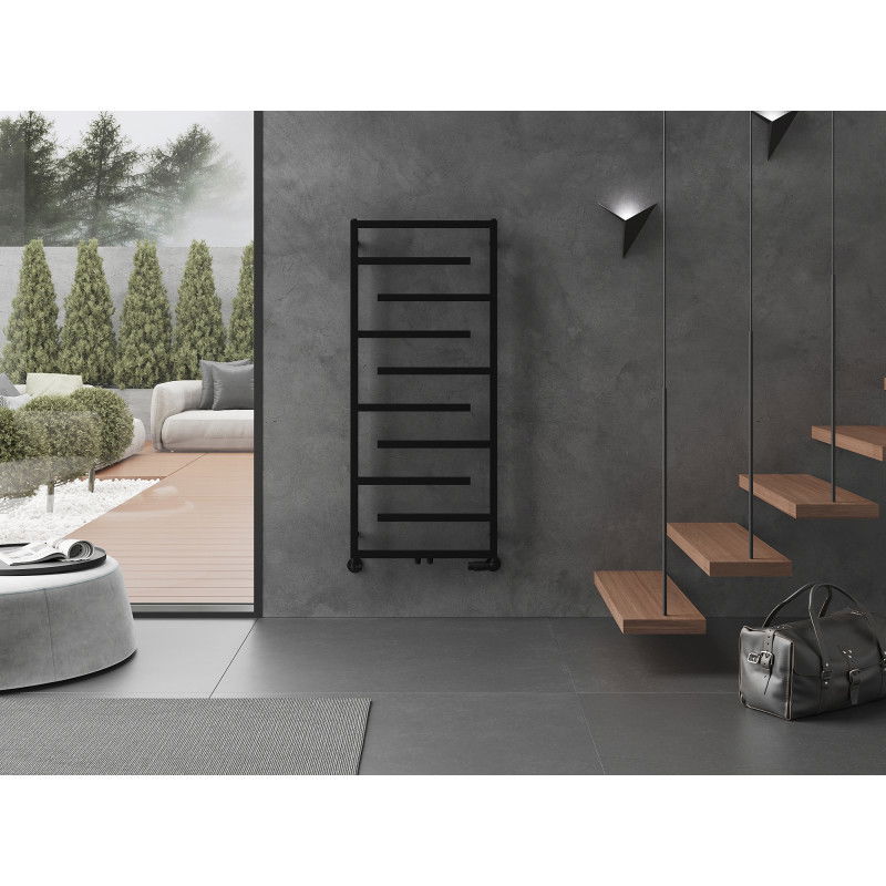 Mexen Orlando decoratieve radiator 1380 x 600 mm, 445 W, zwart - W207-1380-600-00-70