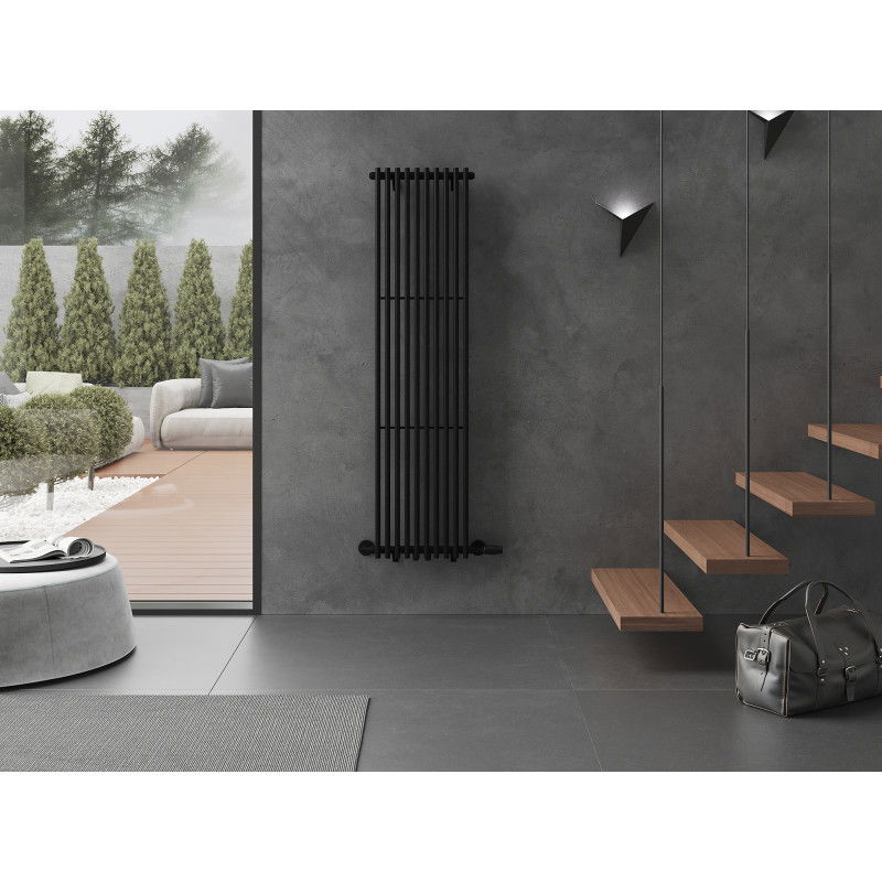 Mexen Tulsa decoratieve radiator 1600 x 420 mm, 613 W, zwart - W219-1600-420-00-70