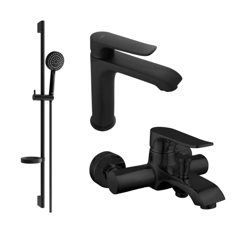 Mexen Pecos DS75 vannikomplekt, must - 72703DS75-70