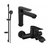 Mexen Pecos DS75 conjunto de bañera, negro - 72703DS75-70