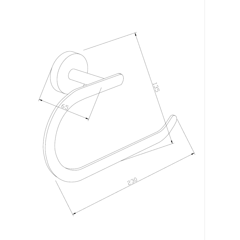 Mexen Loft Handtuchhalter, Chrom - 7012632-00