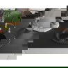 Mexen Kevin granieten spoelbak met 1 bak en afdruipplaat en keukenkraan Aster, zwart/zilver metallic - 6517-73-73450-07-B