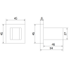 Mexen Cube Duschhalter, Chrom - 79350-00