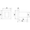 Mexen Cube soporte de ducha, cromado - 79350-00