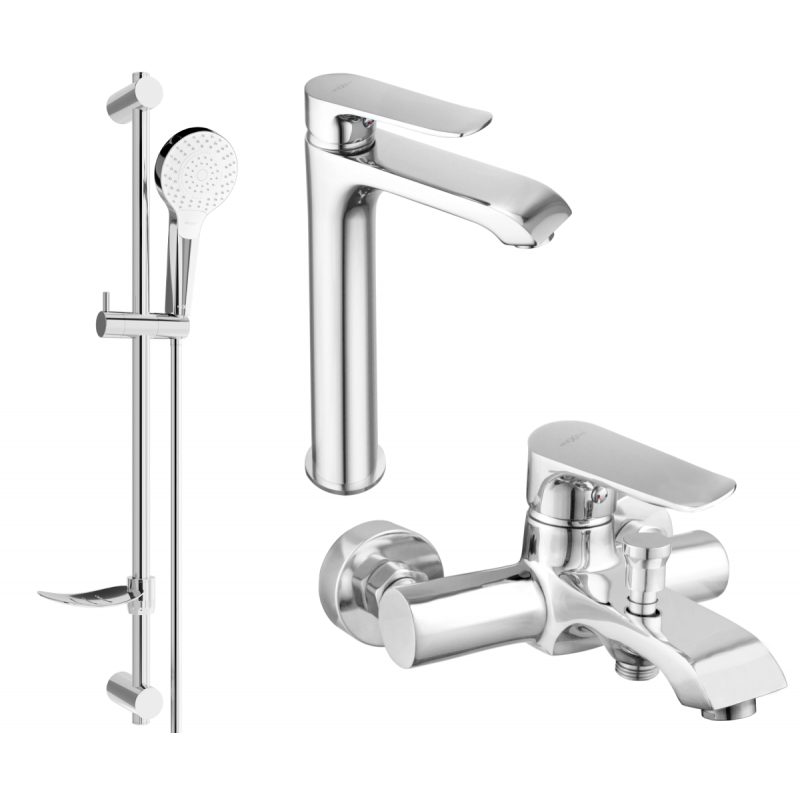 Mexen Pecos DF05 Badewannen-Set, Chrom - 72713DF05-00