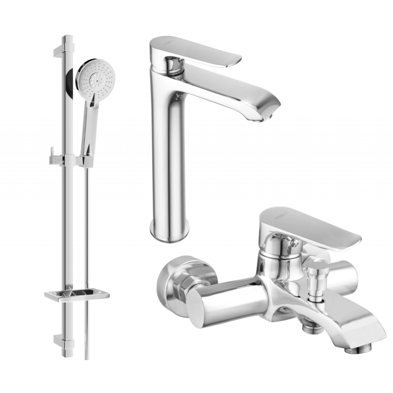 Mexen Pecos DQ40 badkarsset, krom - 72713DQ40-00