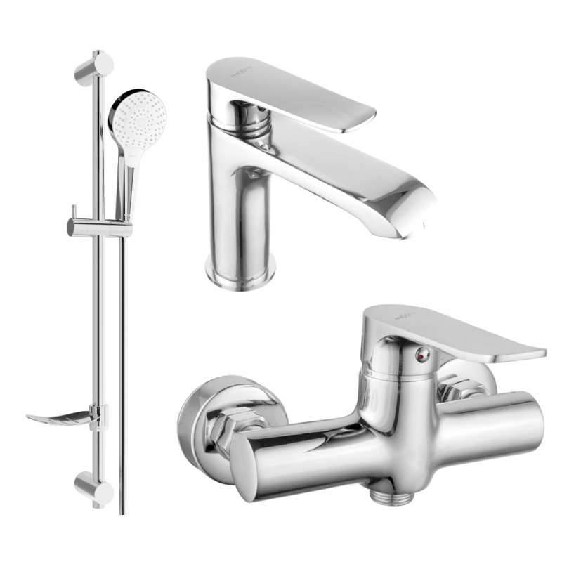 Mexen Pecos DF05 doucheset, chroom - 72704DF05-00