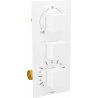 Mexen Cube thermostatisches Bade- und Duschset mit 3 Ausgängen, weiß - 77503-20
