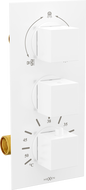Mexen Cube thermostatische bad-douchekraan met 3 uitgangen, wit - 77503-20